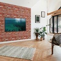 Novecrafto 3D Wall Panels in Brick Effect 96x48cm (6 Sheets) in Dark Brown | Size: 96x48 cm