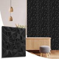 Novecrafto 3D Diamond Design Wall Panels (6 Sheets) in Black