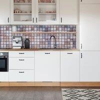 Novecrafto 3D Wall Panels Mediterranean & Mosaic Effect PVC Cladding Panels 96cm x 48cm (6 Sheets) in Grey | Size: 96 cm x 48 cm