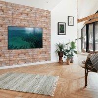 Novecrafto 3D Wall Panels Faux Wood Effect PVC Cladding Panels 96cm x 48cm (6 Sheets) in Light Oak | Size: 96 cm x 48 cm