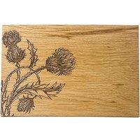 Selbrae House Oak 30cm Board - Thistle Trio in Light Brown