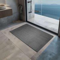 Nicoman Reversible Dual-Colour Grey/Brown PVC Anti Slip Shower Mat Bath Mat - Rectangular 90x60 cm