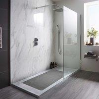 Nicoman Reversible Dual-Colour Grey/Brown PVC Anti Slip Shower Mat Bath Mat - Rectangular 100x40 cm