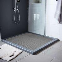 Nicoman Reversible Dual-Colour PVC Anti Slip Shower Mat Bath Mat - Square 60x60cm in Grey | Size: 60x60 cm