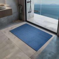 Nicoman Reversible Dual-Colour Blue/Green PVC Anti Slip Shower Mat Bath Mat - Rectangular 75x44 cm