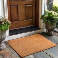 Nicoman PVC Coir Non-Slip Durable Plain Doormat for Entryway & Indoor Use in Brown | Size: 40 cm x 60 cm