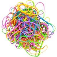 MANTRARAJ 100g Mixed Size Neon Elastic Rubber Bands Ideal for Home & Office Supplies Industrial Crafts, DIY