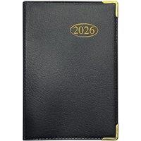 MANTRARAJ 2026 Diary Pocket Slimline Diary Metal Corner Small Pocket Diary Blue in Black