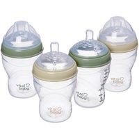 Vital Baby EarthSmart Breast Like Feeding Bottles 240ml 4 Pack in Clear