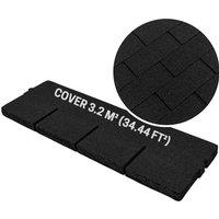 Novecrafto Premium Bitumen Roof Felt Shingles Heavy Duty Asphalt Roof Shingles 100cm x 34cm (20 Pcs) in Black | Size: 100 cm x 34 cm