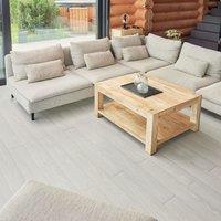 Novecrafto Self Adhesive Floor Planks Pack of 7 Peel & Stick Vinyl Flooring (91.4x15.2cm) in Off-White | Size: 91.4x15.2 cm