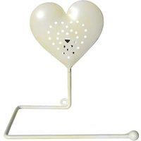 Glasstone Cream Heart Toilet Roll Holder