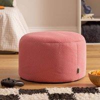 icon Gaming Performance Mesh Round Footstool Bean Bag in Pink | Size: Medium