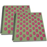 Europa Splash A4+ Notepad Wirebound 160 Pages 80gsm F S C Paper Ruled Pink - 2