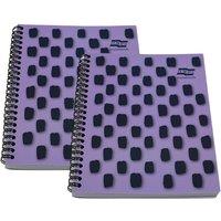 Europa Splash A5 Notepad Wirebound 160 Pages 80gsm F S C Paper Punched Purple - 2