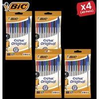 Bic Cristal 1 Pack of 10 Assorted - Pack of 4