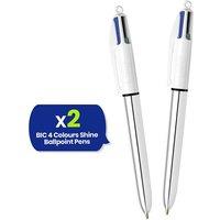 Bic 4 Colours Shine Sliver 2 Pcs