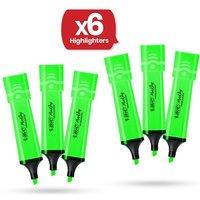 Bic Highlighter Flat - Neon Green - Pack of 6