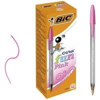 Bic Cristal Fun Ball Pen Pink - Box 20