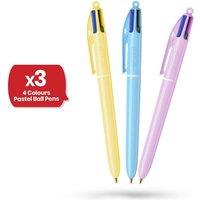 Bic 4 Colour Pastel - Pack of 3