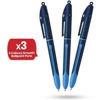Bic 4 Colour Smooth - Pack of 3