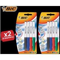 Bic Velleda Grip Whiteboard Markers Assorted - Pack of 4 - 2 Packs