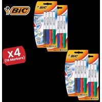 Bic Velleda Grip Whiteboard Markers Assorted - Pack of 4 - 4 Packs