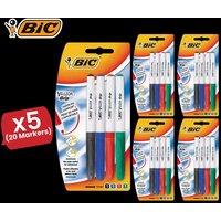 Bic Velleda Grip Whiteboard Markers Assorted - Pack of 4 - 5 Packs