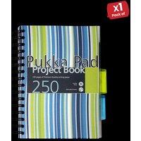 Pukka A5 Stripes Project Book 250 Pages - Lined - Single