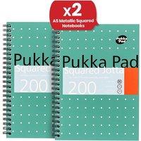 Pukka Pad A5 Metallic Squared - Pack of 2