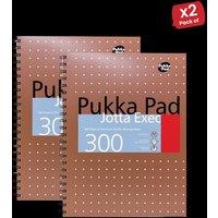 Pukka Pads A4 Metallic Jotta Notebook 300 Pages Wirebound 80 GSM Perforated 4 Hole ( Pack of 2) in White