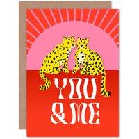 Wee Blue Coo Romantic Love Leopards You Me Anniversary Valentines Card