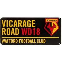 Watford FC Vicarage Road WD18 Street Sign in True Black
