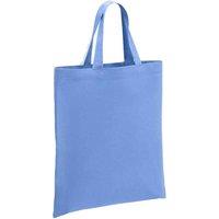Brand Lab Cotton Short Handle Shopper Bag in Mid Blue