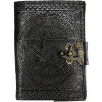 Something Different Pentagram Leather Journal in Black