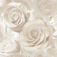 Muriva Madison Rose Glitter Wallpaper in Cream