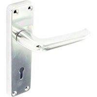 Securit Bradford Aluminium Lock Handle Pack of 2 in Silver