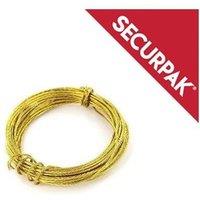 Securpak Brass Picture Wire in Gold