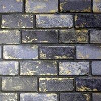 Arthouse Brick Wallpaper in Navy