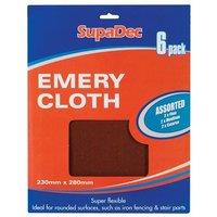 SupaDec Emery Cleaning Cloths (Pack of 6) in Red
