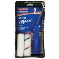 SupaDec Mini Paint Roller Set (Pack of 4) in Blue