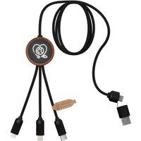 SCX Design RPET Logo Charging Cable in Cream
