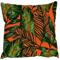 Benjamin Tate Design Palms, monstera, passion fruit (Outdoor Cushion)
