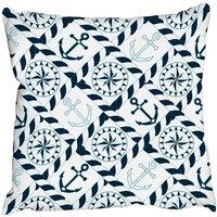Benjamin Tate Design Cushions - Blue Nautical Elements (Cushion)