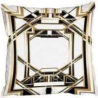 Benjamin Tate Design Cushions - Art Deco Golden Black Frame (Cushion)