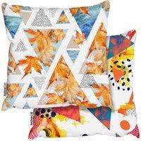 Benjamin Tate Design Geometric In Autumn Collection (Cushion)