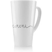 Benjamin Tate Design Text Cinema Designer Latte Mug in Natural | Size: 100 cm
