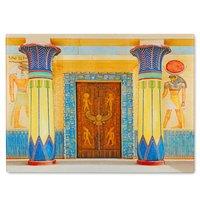 Benjamin Tate Design Ancient Egyptian Writing Glass Chopping Board in Natural