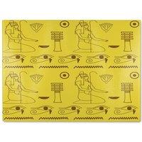 Benjamin Tate Design Pattern Of Egyptian Hieroglyphics Glass Chopping Board in Natural