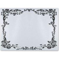 Benjamin Tate Design Rose & Vine Silhouette Glass Chopping Board in Natural